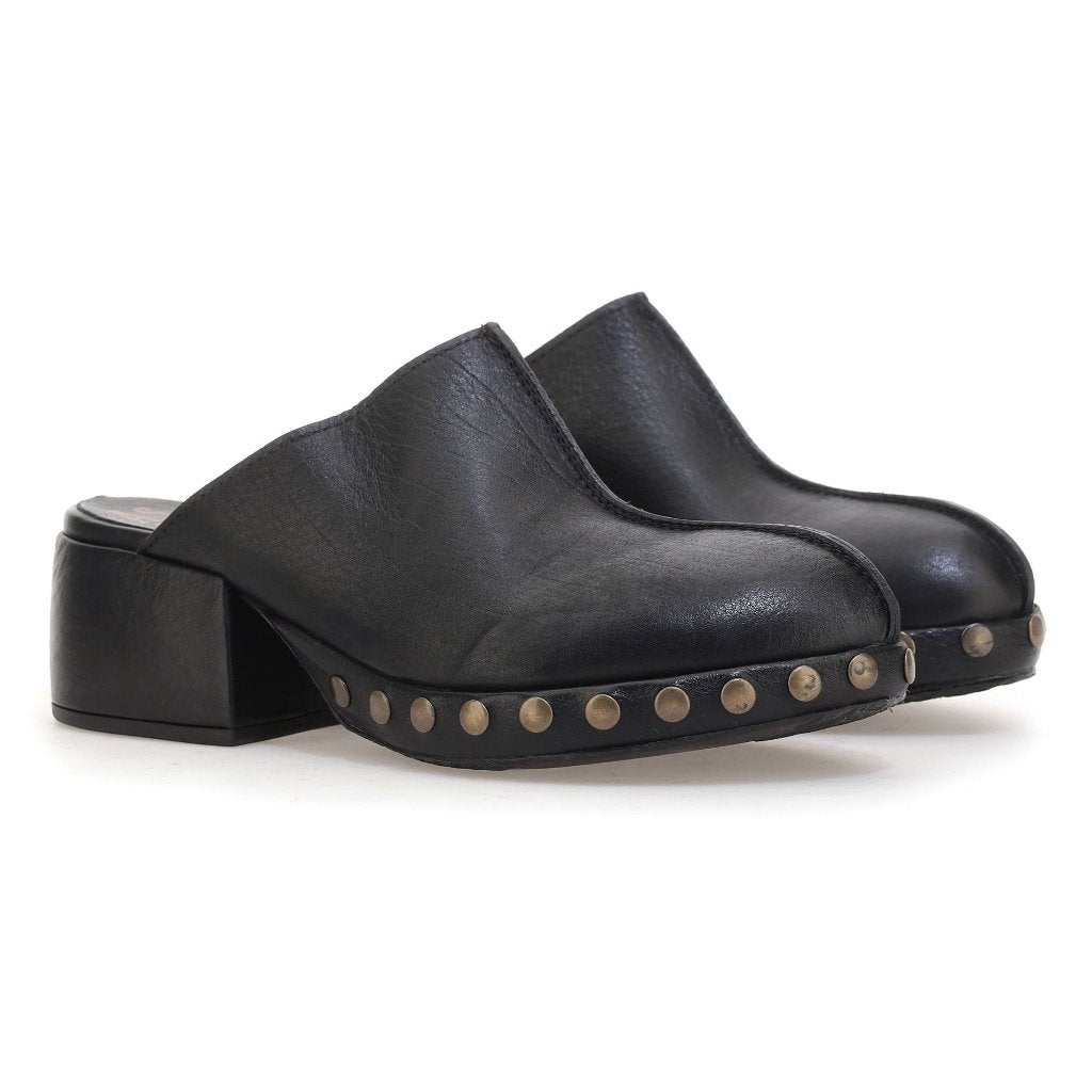 Airstep NIEUW klompen / muiltjes zwart echt leer maat 38, Verzenden, Zwart, Nieuw, Sandalen of Muiltjes