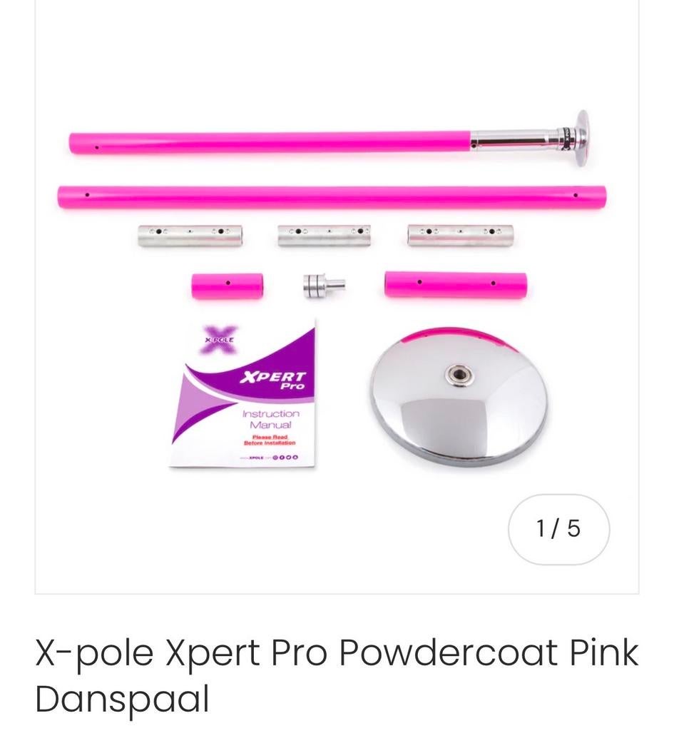 Xpole Xpert Pro Powdercoat Pink Danspaal 40mm, Ophalen, Gebruikt, Overige typen