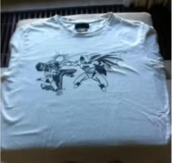 Heren T shirt Batman mt XL wit, Wit, Maat 56/58 (XL), Ophalen of Verzenden, Batman