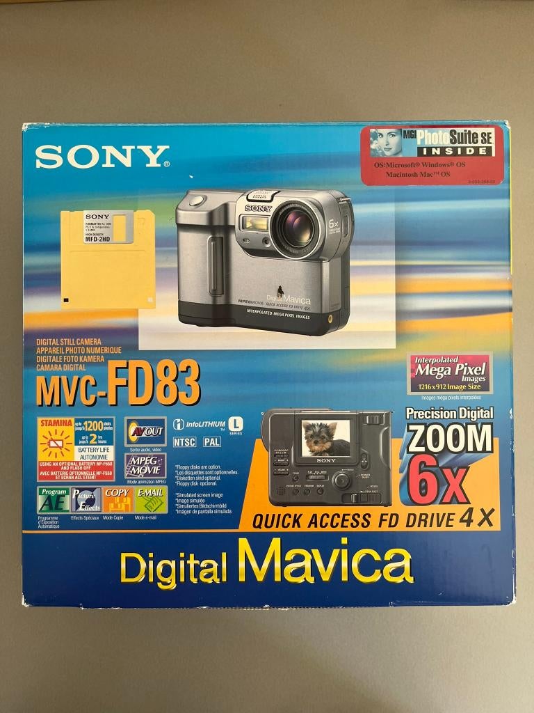 Sony Digital Mavica MVC-FD83 digitale camera (6x zoom) 1999, Audio, Tv en Foto, Fotocamera's Digitaal, Ophalen, Gebruikt, Sony