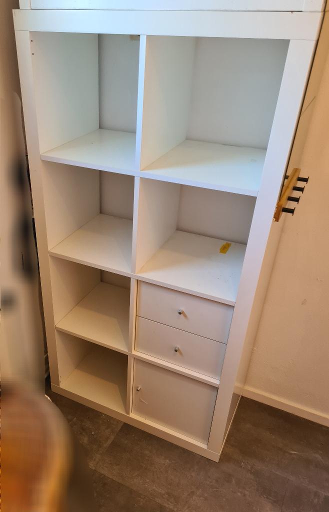 kallax expedit kast 1x8 vakkenkast ikea, Ophalen, Gebruikt, Met deur(en), 50 tot 100 cm