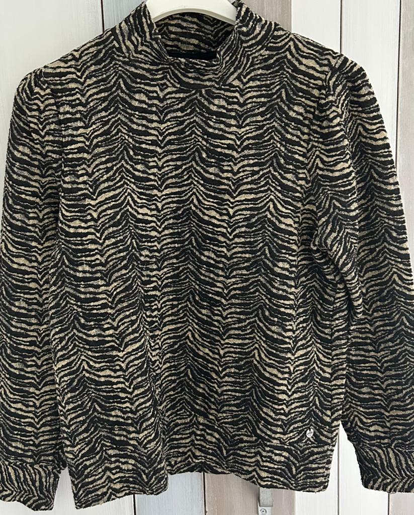 Poools Truitje – zwart Jacquard, Maat 38, Maat 38/40 (M), Zwart, Ophalen of Verzenden, Zo goed als nieuw