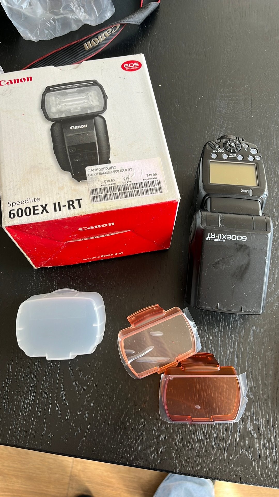 Canon Speedlite 600EX II-RT flitser, Ophalen of Verzenden, Gebruikt, Canon, Kantelbaar