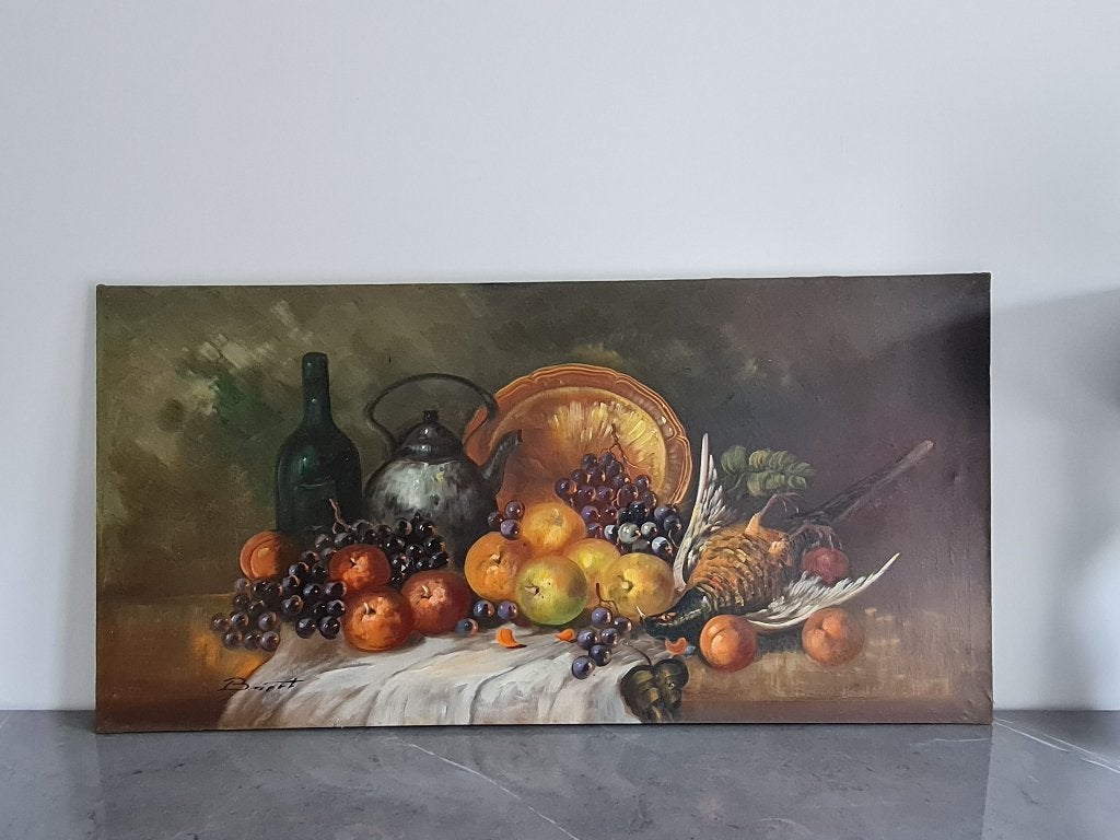 Zeer mooi schilderij op doek - stilleven, Ophalen of Verzenden