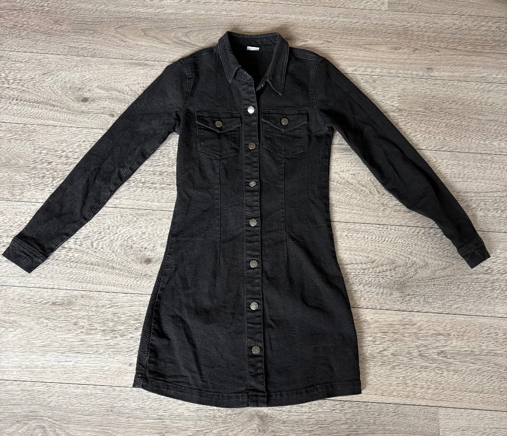 Spijkerjurk XS, Kleding | Dames, Jurken, Ophalen, Zwart, Zo goed als nieuw, Maat 34 (XS) of kleiner
