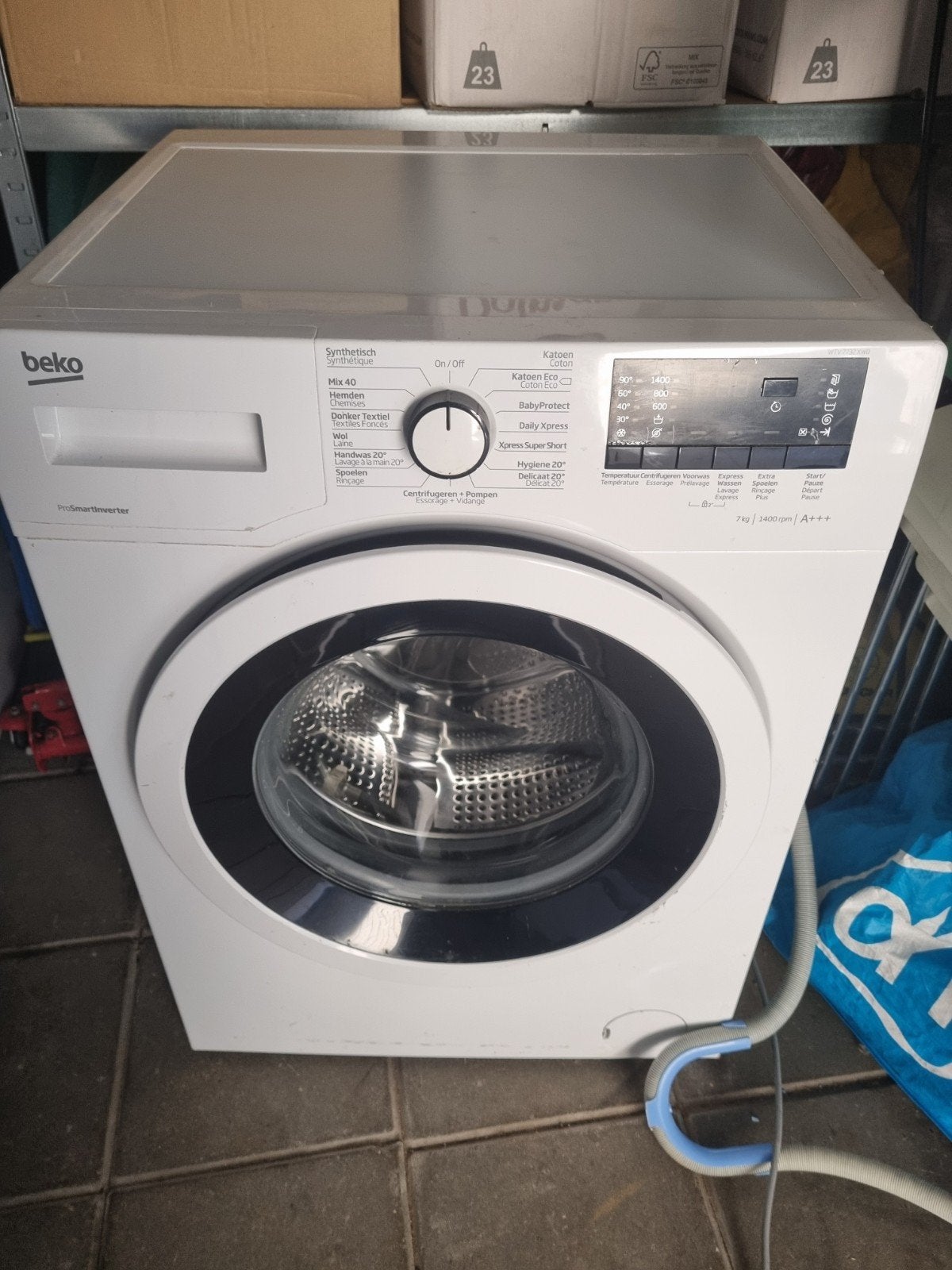 Beko ProSmartInverter Wasmachine 7kg A+++ 1400 toeren, Ophalen
