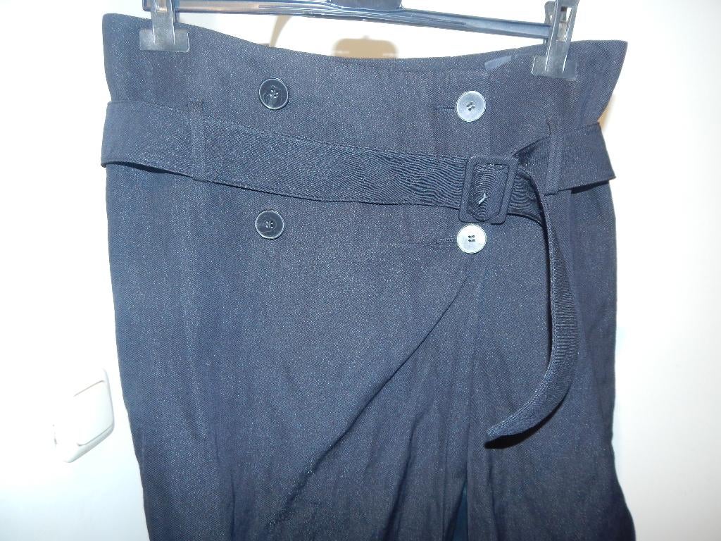 Pauw zwarte overslag rok knopen en riem wol metal 3/40, Kleding | Dames, Maat 38/40 (M), Verzenden, Zwart, Pauw