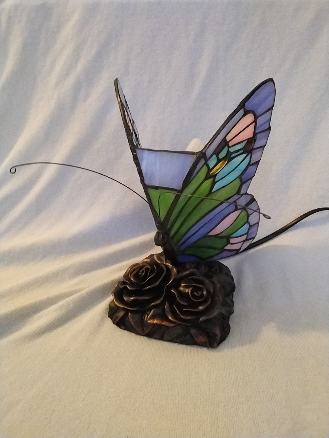 Tiffany Stijl Vlinder Lamp - Sfeervolle Tafellamp, Antiek en Kunst, Ophalen of Verzenden
