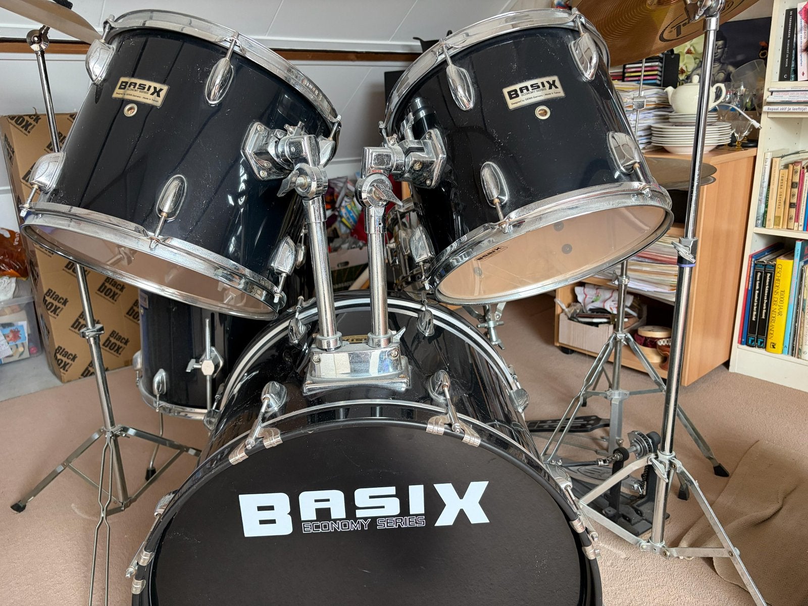 BasiX 5-delig drumstel, Muziek en Instrumenten, Ophalen, Zo goed als nieuw, Overige merken