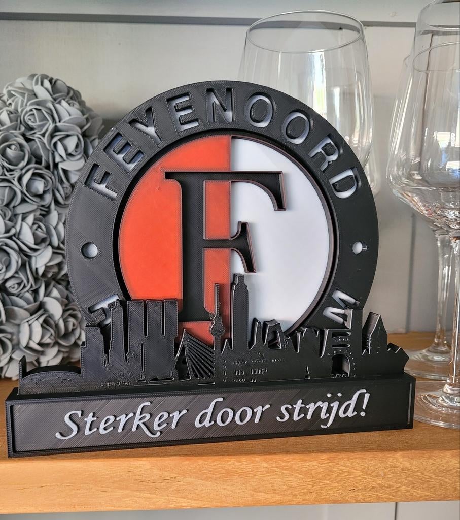 Feyenoord beeldje / plaatje 3D geprint, Ophalen of Verzenden, Nieuw, Feyenoord, Beeldje of Poppetje