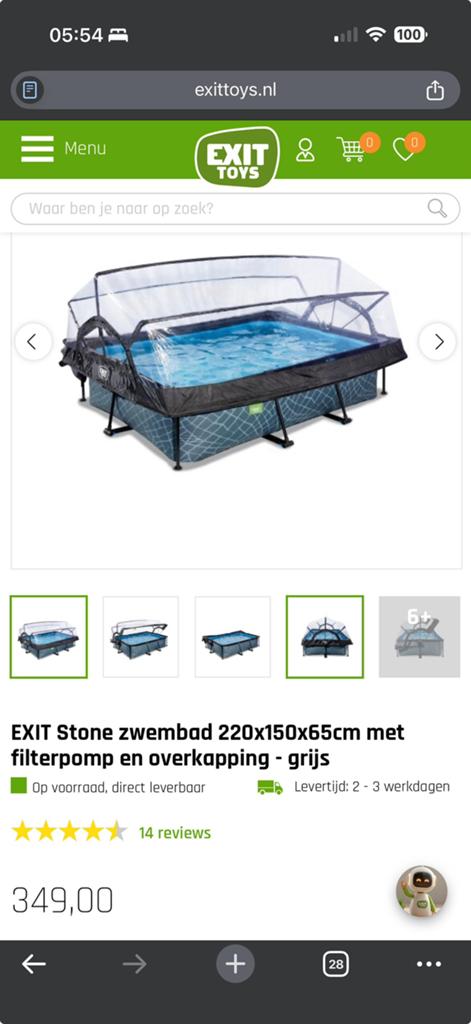 Zwembad, Tuin en Terras, Zwembaden, Ophalen, Minder dan 80 cm, Opzetzwembad, Rechthoekig