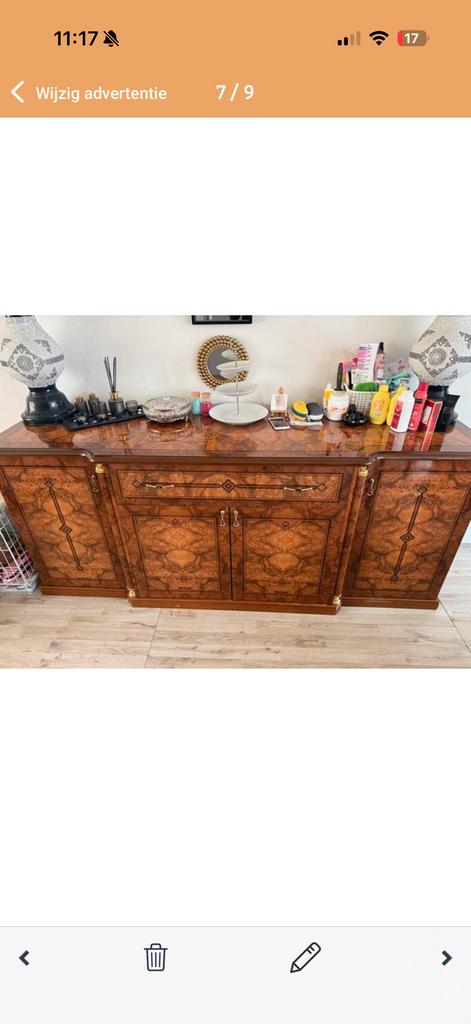 Italiaans hoogglans dressoir, Ophalen, Zo goed als nieuw, 25 tot 50 cm, 150 tot 200 cm