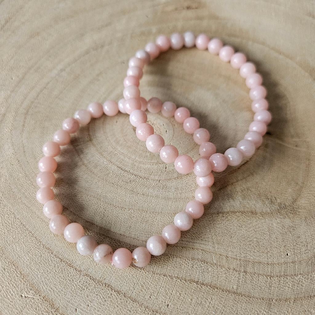 Edelsteen, Roze opal armband 6mm, Sieraden, Tassen en Uiterlijk, Edelstenen, D, Nieuw, Ophalen of Verzenden, D