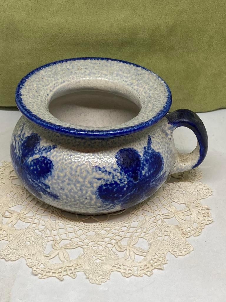 Blauw aardewerk potje West Germany (020322), Ophalen of Verzenden