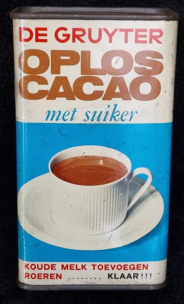 Mooi blik DE GRUYTER CACAO oplos cacao 250 gram, Ophalen of Verzenden, Gebruikt, Overige