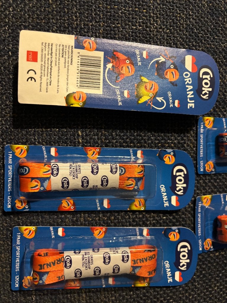 Croky oranje sportveters 120cm nieuw veters, Ophalen, Nieuw, Gebruiksvoorwerp