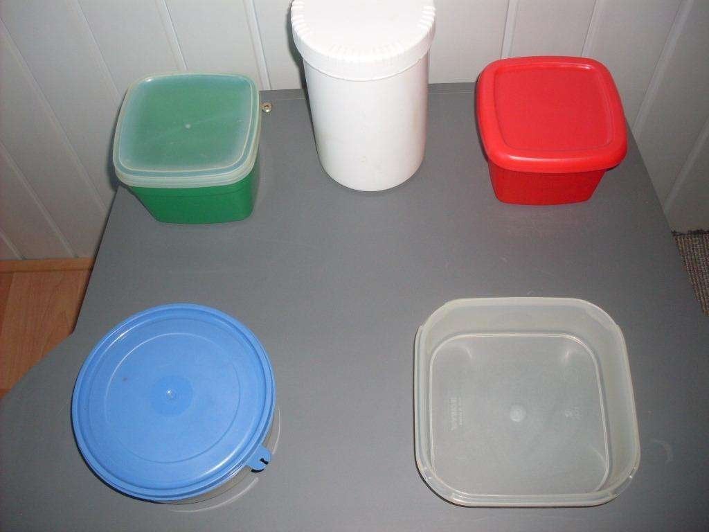 doos met 4vershoudtrommels en Curver schaal, Ophalen, Overige typen, Kunststof, Zo goed als nieuw