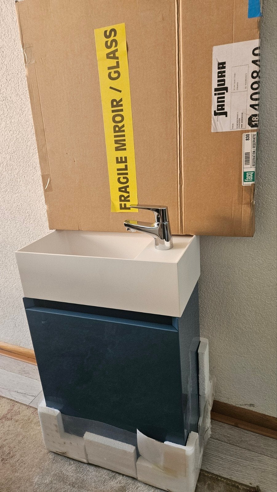 NIEUW Compleet Toiletmeubel 
Incl.Spiegel met LED verlich, Ophalen, Nieuw, 50 tot 100 cm, Minder dan 100 cm
