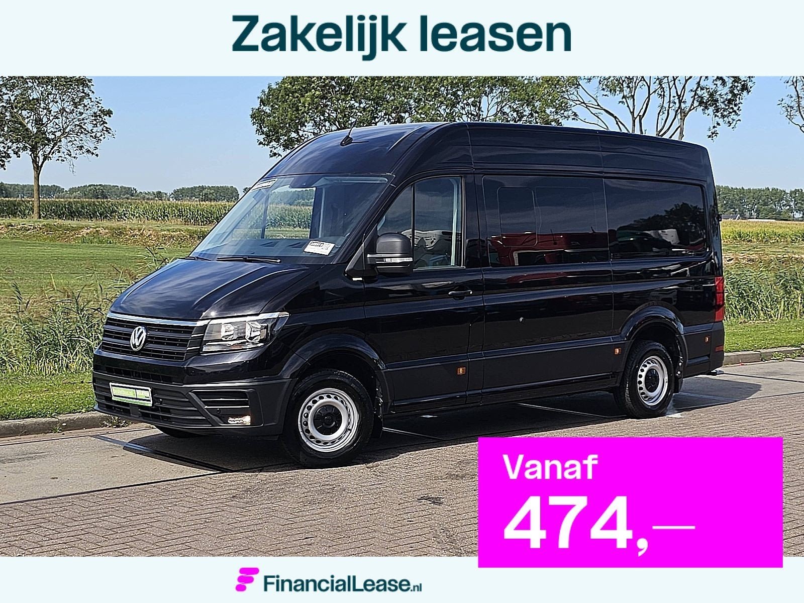 Volkswagen Crafter 35 2.0 TDI L3H3 2x Draaistoelen, Webasto,, Gebruikt, 4 cilinders, Volkswagen, Zwart