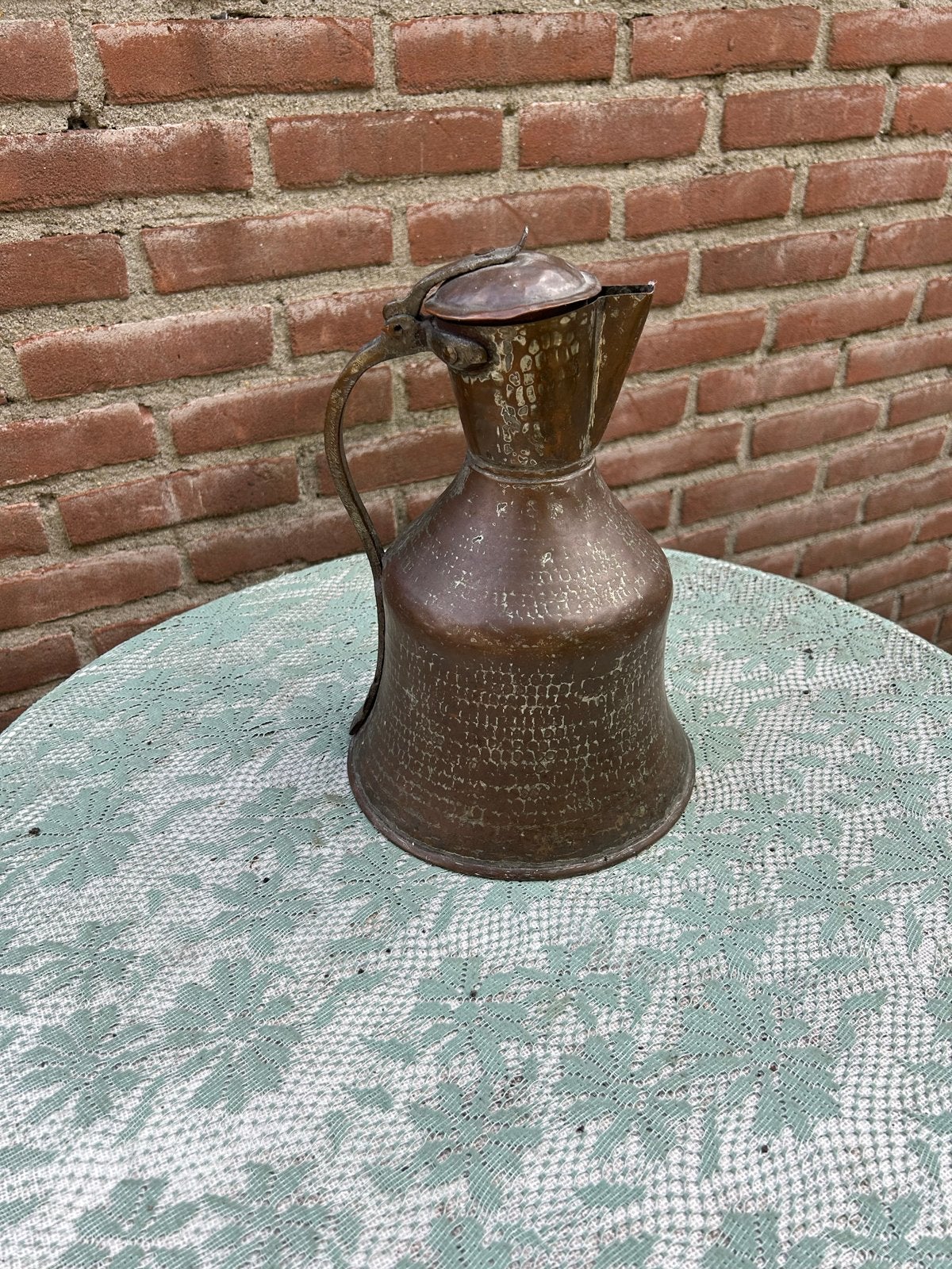 Antieke koperen  kan /pot, Antiek en Kunst, Antiek | Koper en Brons, Ophalen of Verzenden, Koper