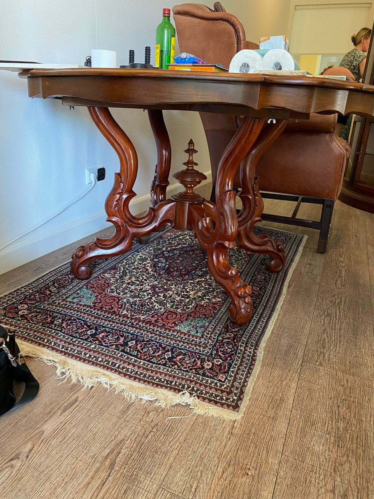 Mooie Biedermeier Stijl Tafel - Demontabel Blad, Antiek en Kunst, Ophalen