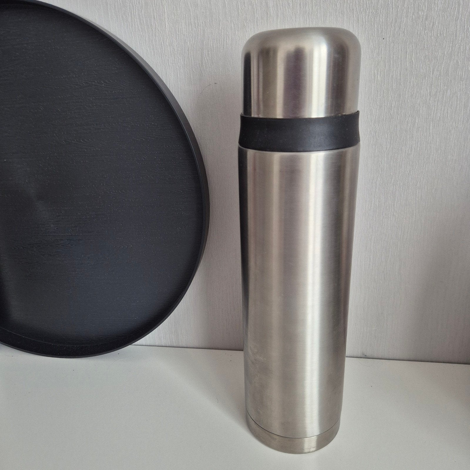 RVS Leifheit Thermosfles 1.0 Liter - Zo goed als nieuw, Ophalen of Verzenden, Zo goed als nieuw, Metaal