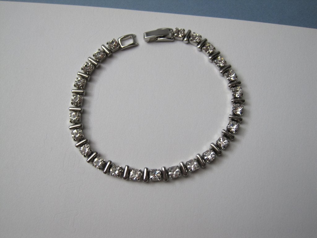 armband rijnsteentjes tennis model, Met kristal, Overige materialen, Verzenden, Zo goed als nieuw