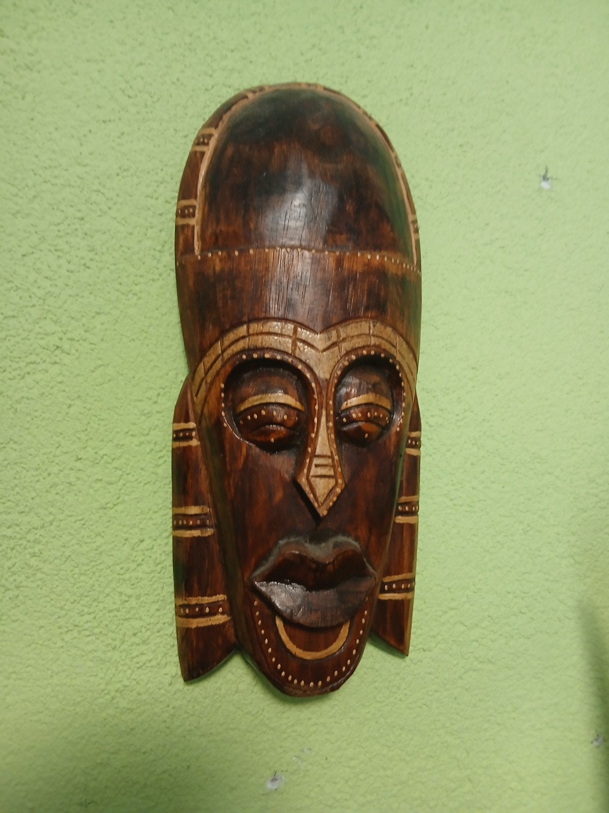 Handgesneden Afrikaans Houten Masker - Wanddecoratie, Ophalen of Verzenden