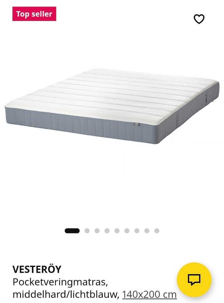 IKEA 140x200 matras, Huis en Inrichting, Slaapkamer | Matrassen en Bedbodems, Zo goed als nieuw, Twijfelaar, Matras, 200 cm