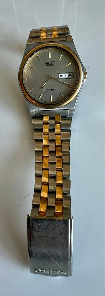 Seiko SQ 100 Quartz Horloge - Tweekleurig, Seiko, Gebruikt, Staal, Polshorloge