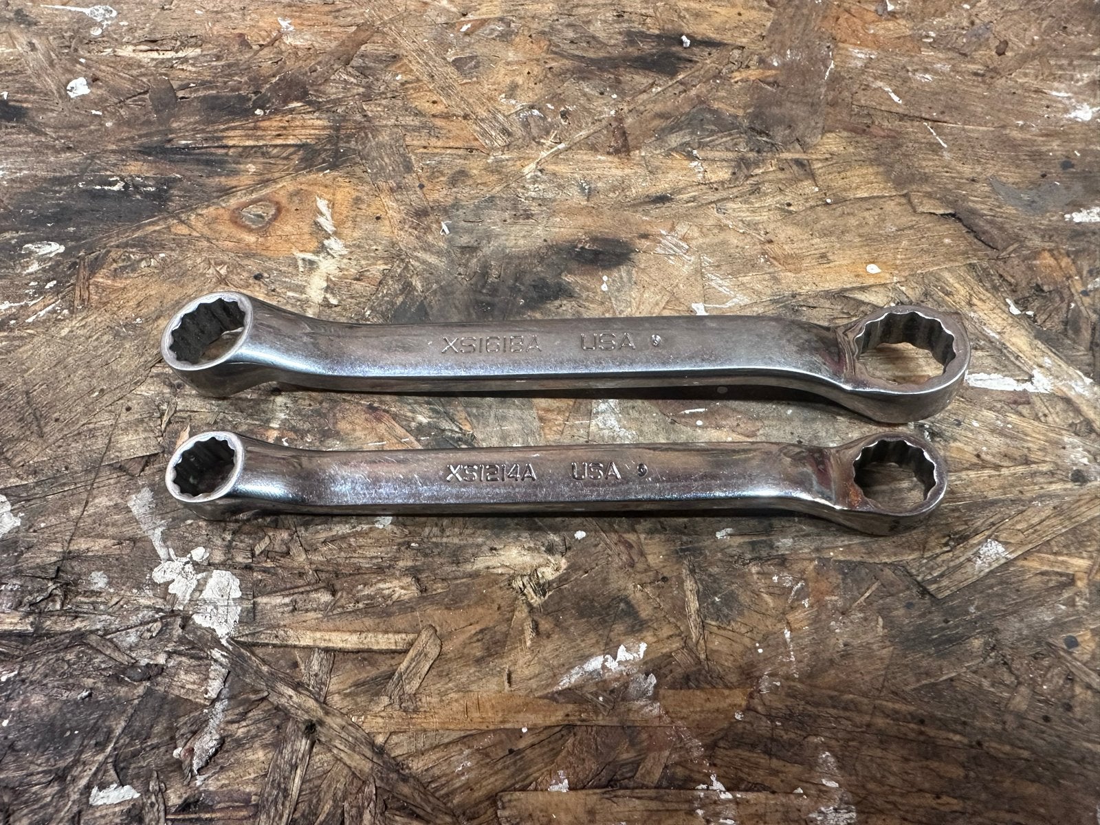 Snap-on 10 graden offset ringsleutel set 3/8-7/16 1/2-9/16, Ophalen of Verzenden, Gebruikt, Sleutel/ratel, Overige merken