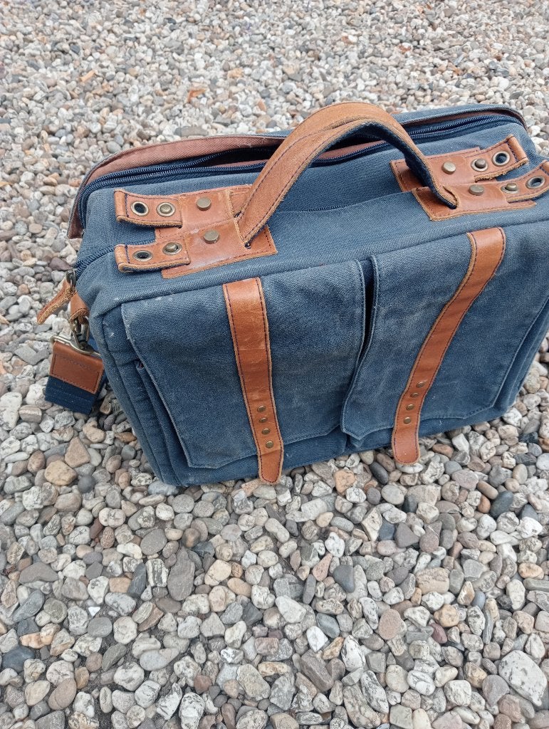 fotoschoudertas of laptoptas, Overige merken, Gebruikt, Blauw, Ophalen of Verzenden