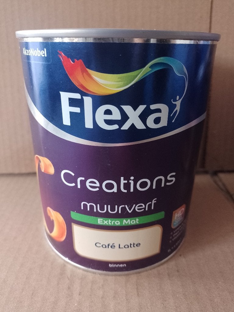 Partij 60 blikken Flexa Creations muurverf, diverse kleuren., Ophalen, Nieuw, Overige materialen, Knutselmateriaal