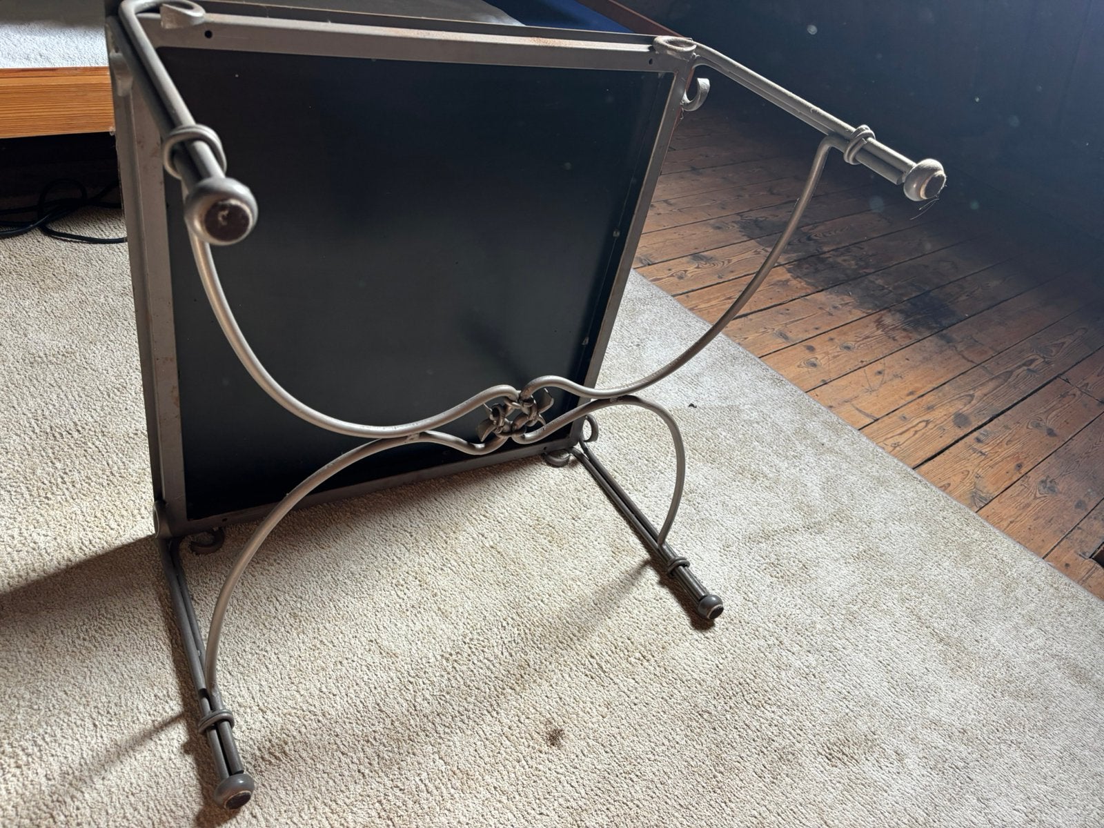 Smeedijzeren salontafel, Ophalen, Gebruikt, 50 tot 100 cm, Vierkant