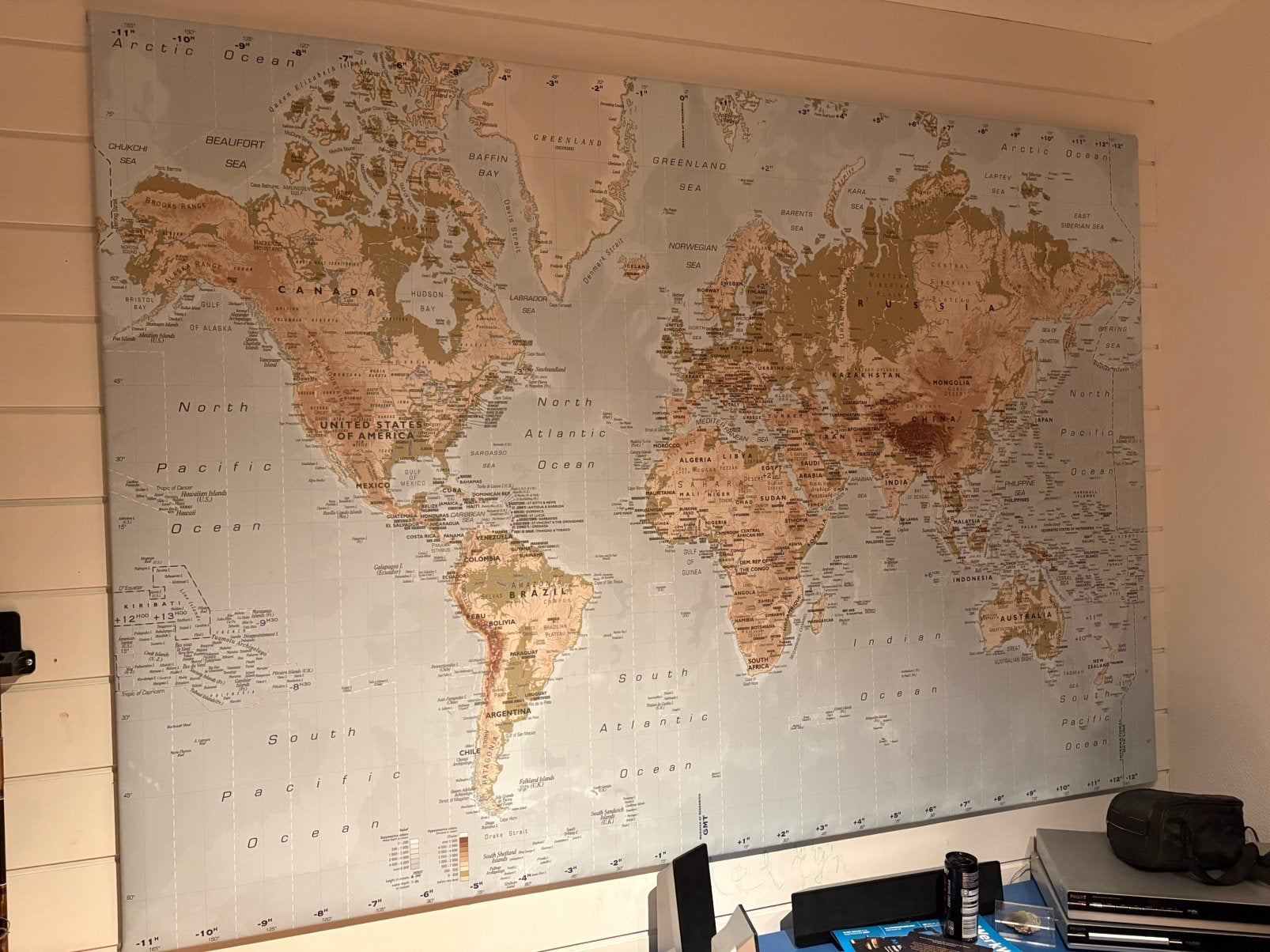 Ikea wereldkaart, Ophalen, 125 cm of meer, Zo goed als nieuw, Foto of Poster