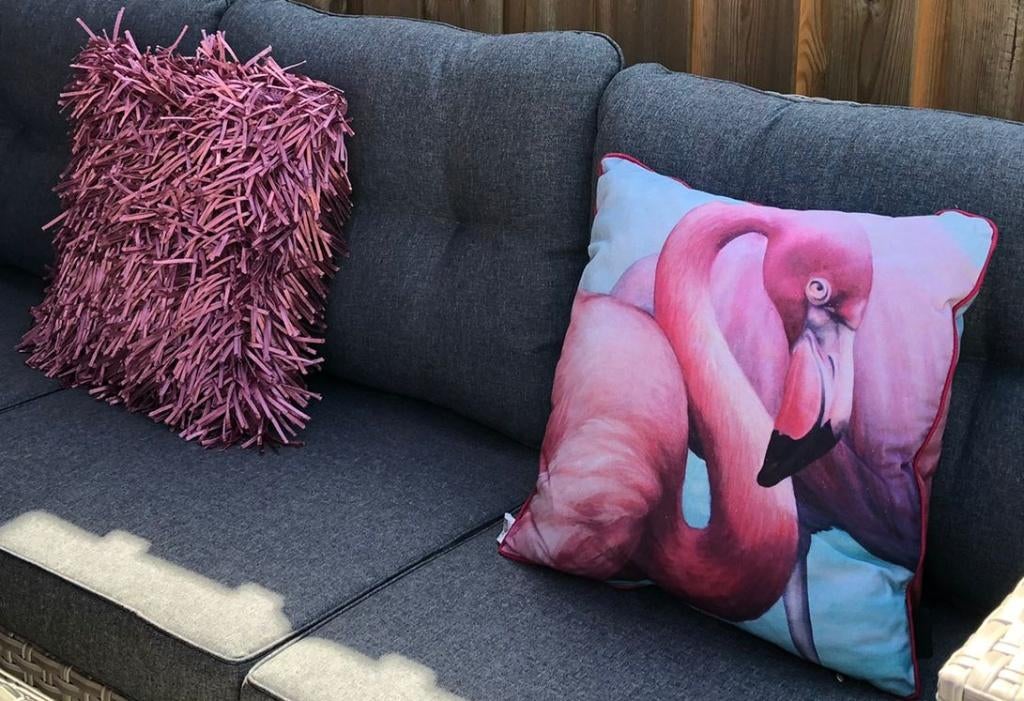 Tuinkussens 4 stuks, 2x flamingo, 2x sliertjes - NIEUW !, Ophalen, Nieuw