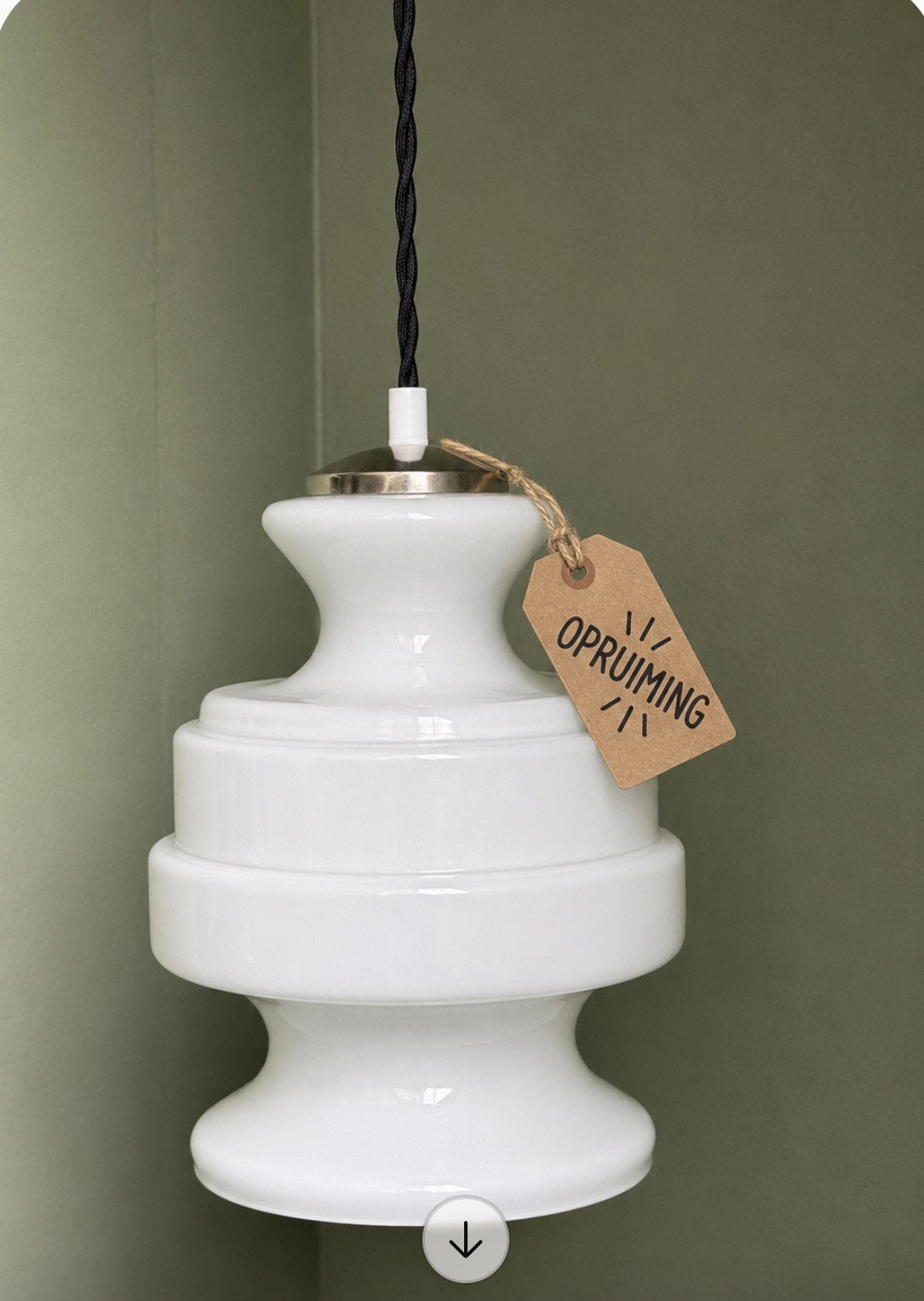 Vintage lamp hanglamp pendellamp OPRUIMING, Gebruikt, Mid century, NB, Ophalen of Verzenden