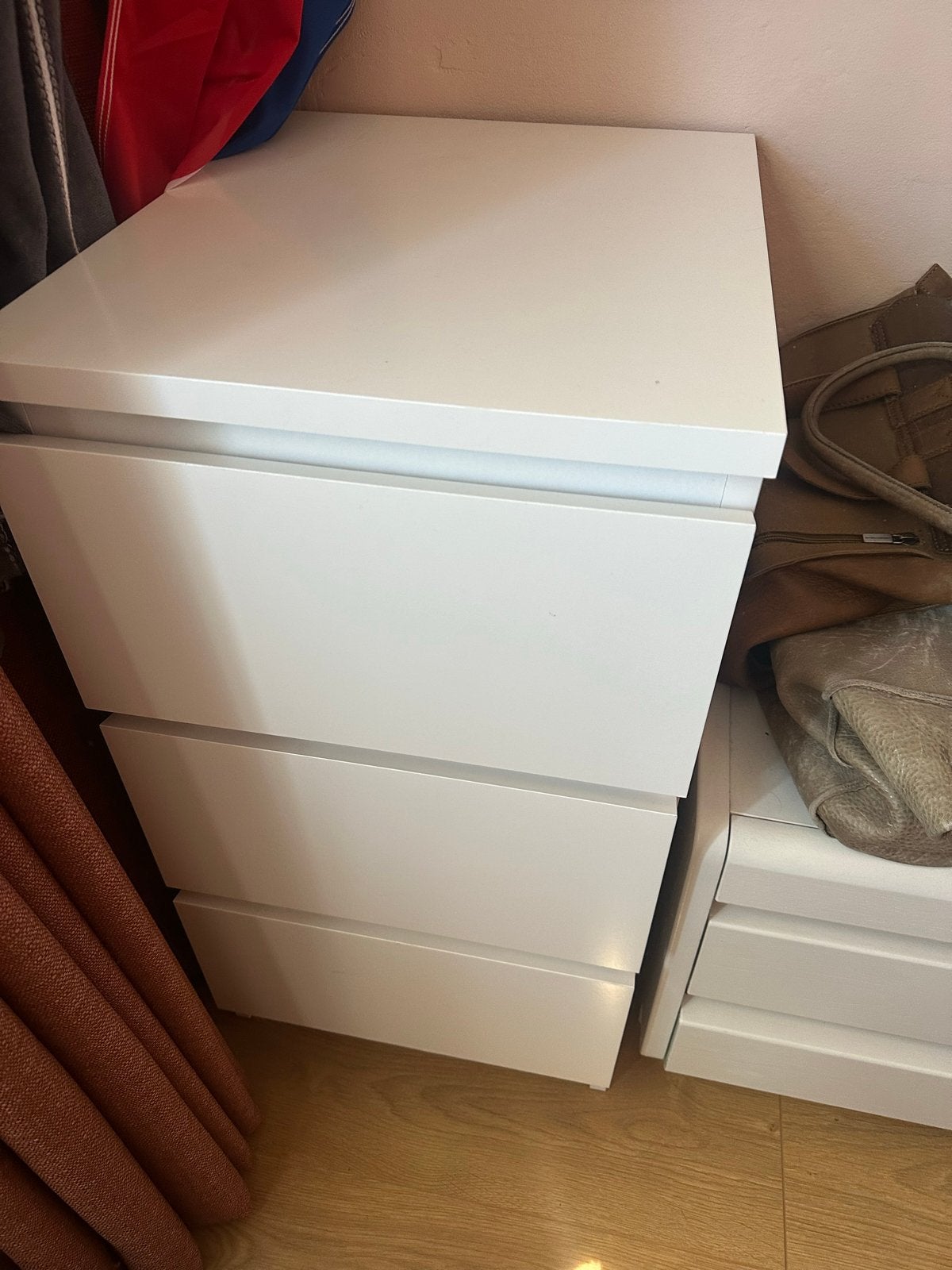 IKEA Malm ladekastje - Wit - 3 lades, Huis en Inrichting, Ophalen, Minder dan 50 cm, Gebruikt, 3 of 4 laden
