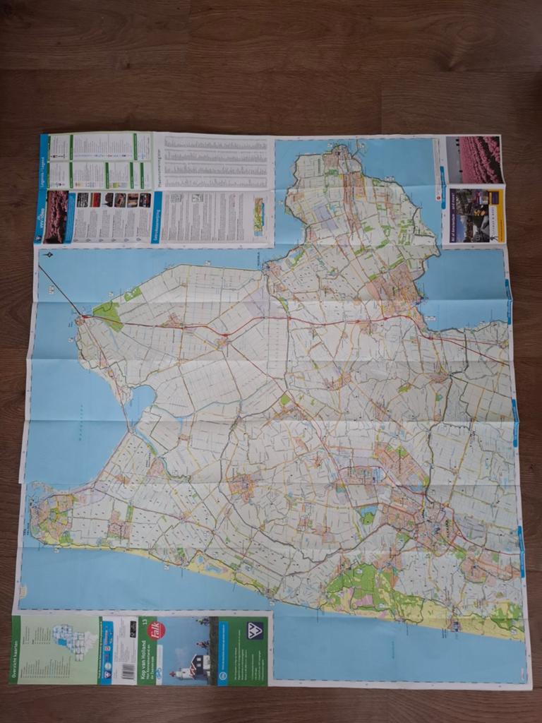 Noord-Holland Falk, Gelezen, Ophalen of Verzenden, Landkaart, 1800 tot 2000