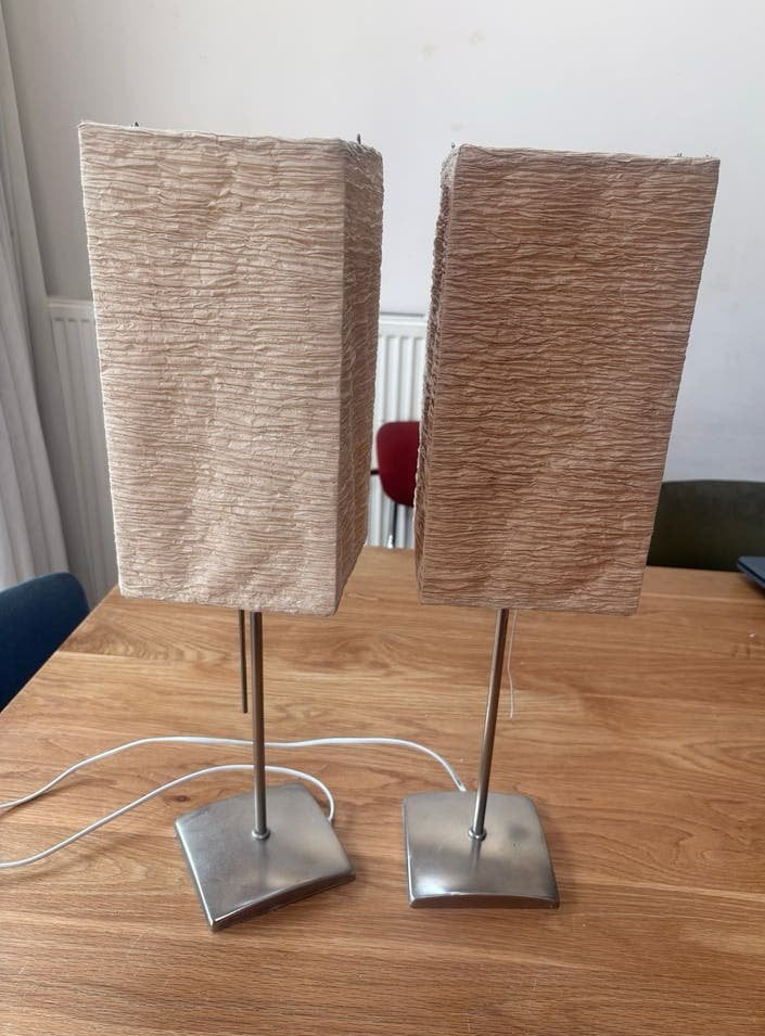 Set van 2 Ikea lampen (bedlampen), Ophalen of Verzenden, Gebruikt