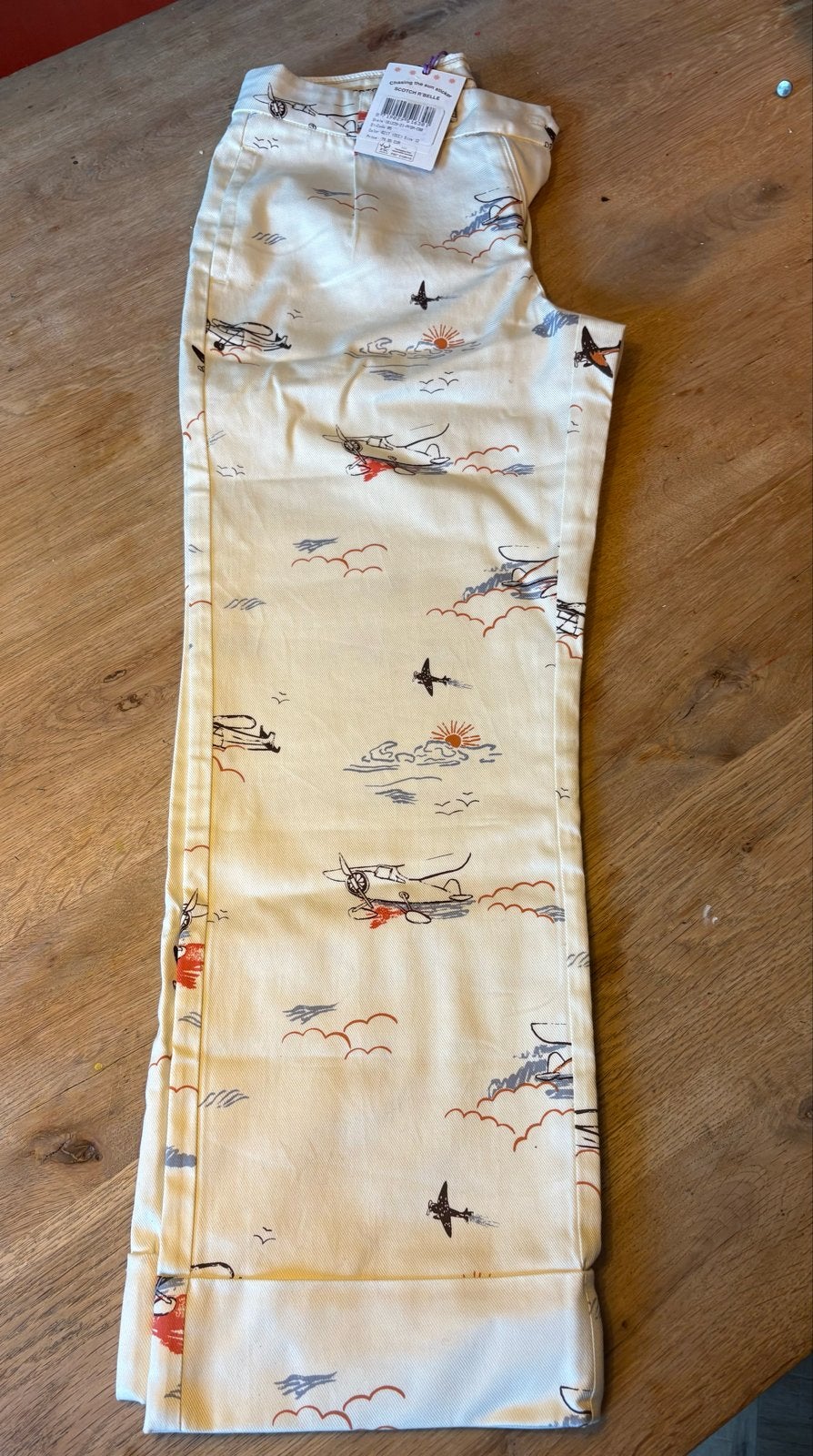 Nieuwe Scotch R'Belle meisjesbroek met vliegtuigprint, Ophalen of Verzenden, Nieuw, Meisje