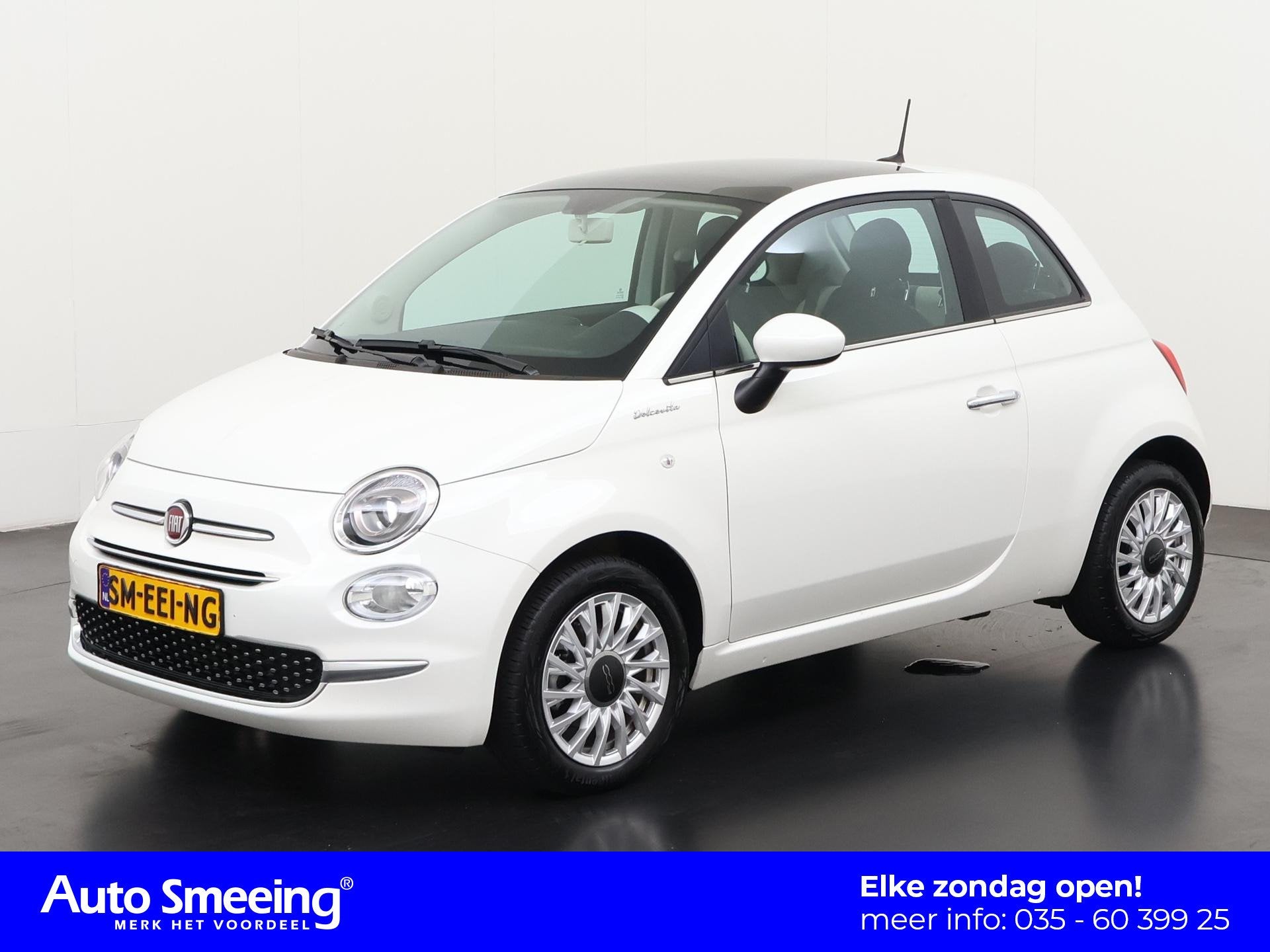 Fiat 500 1.0 Hybrid Dolcevita | Panoramadak | Zondag Open!, 12 maanden, Stof, Gebruikt, Euro 6