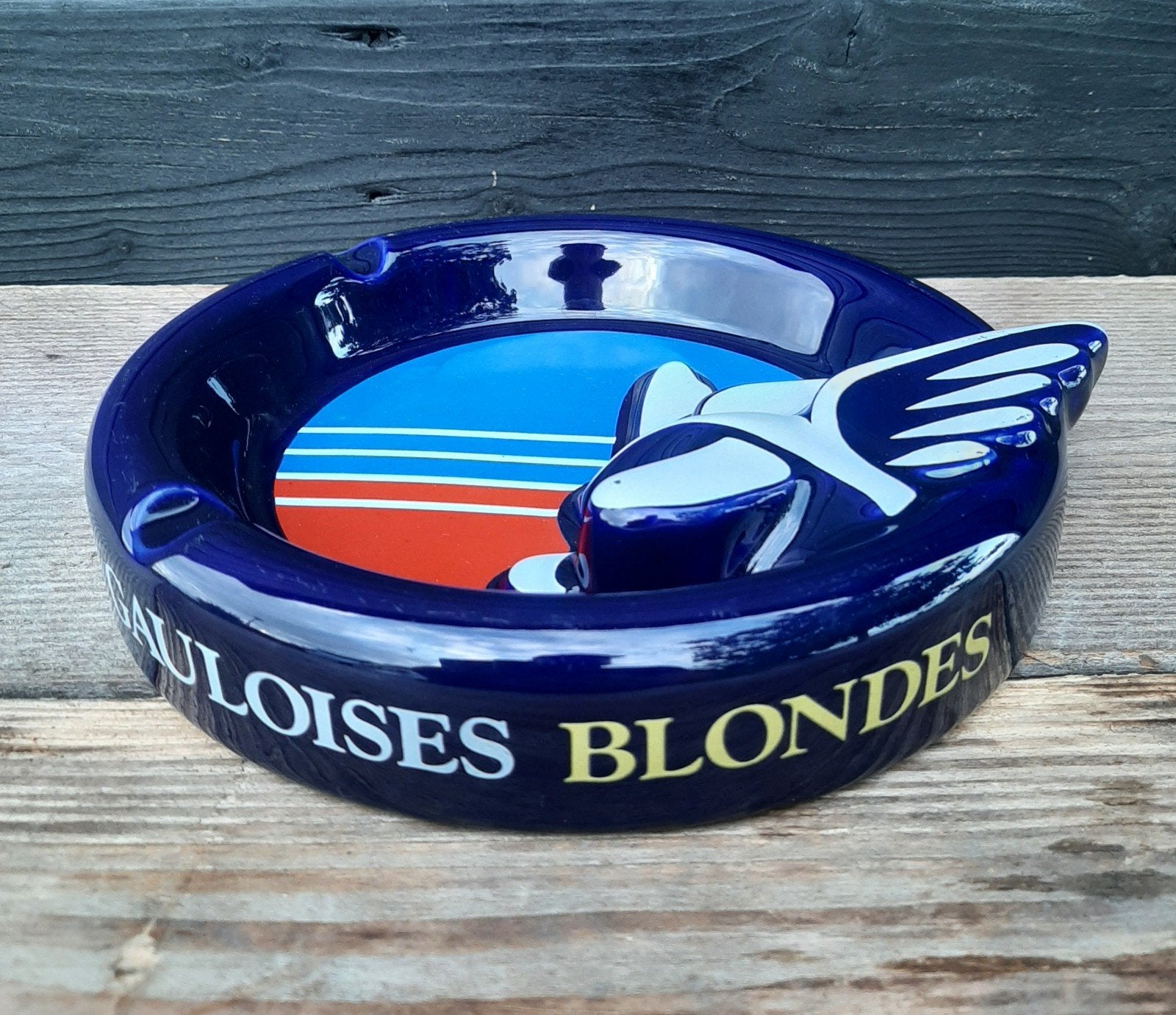 GAULOISES BLONDES - Vintage Asbak - (Café/ Helm / XXL), Ophalen of Verzenden, Gebruikt, Asbak