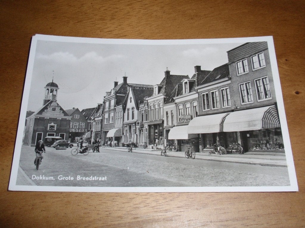 Dokkum Grote Breedstraat, Verzenden, 1940 tot 1960, Gelopen, Friesland