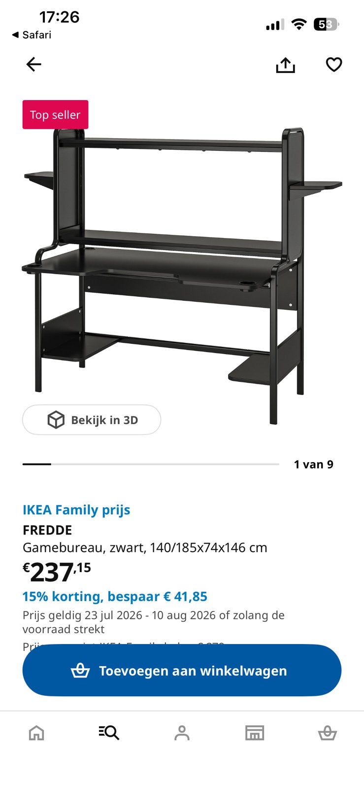 Gratis Bureau computer Ikea, Ophalen, Gebruikt