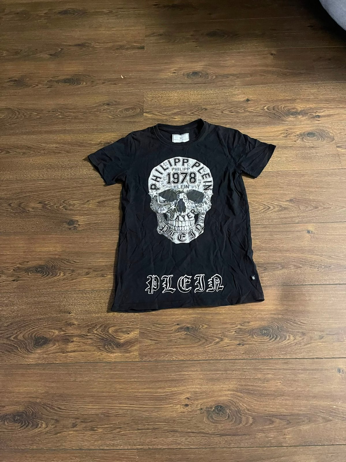 Philipp Plein Junior T-shirt met doodshoofdprint - Maat XS, Ophalen of Verzenden, Gebruikt, Jongen of Meisje