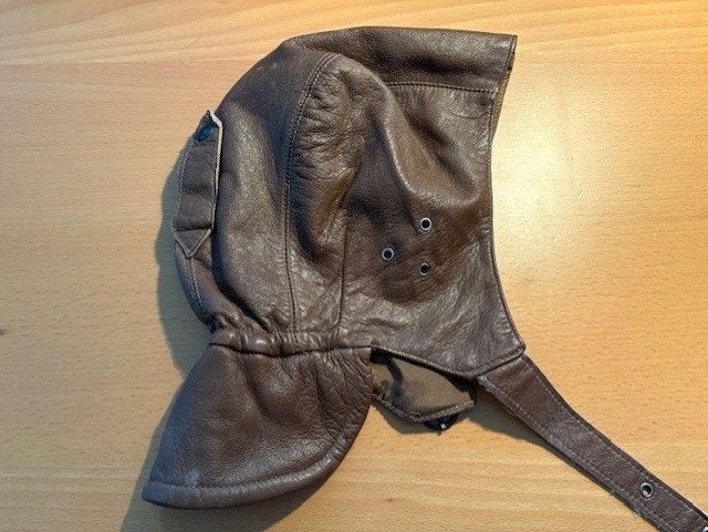 vliegeniers cap vintage, Ophalen of Verzenden, Zo goed als nieuw