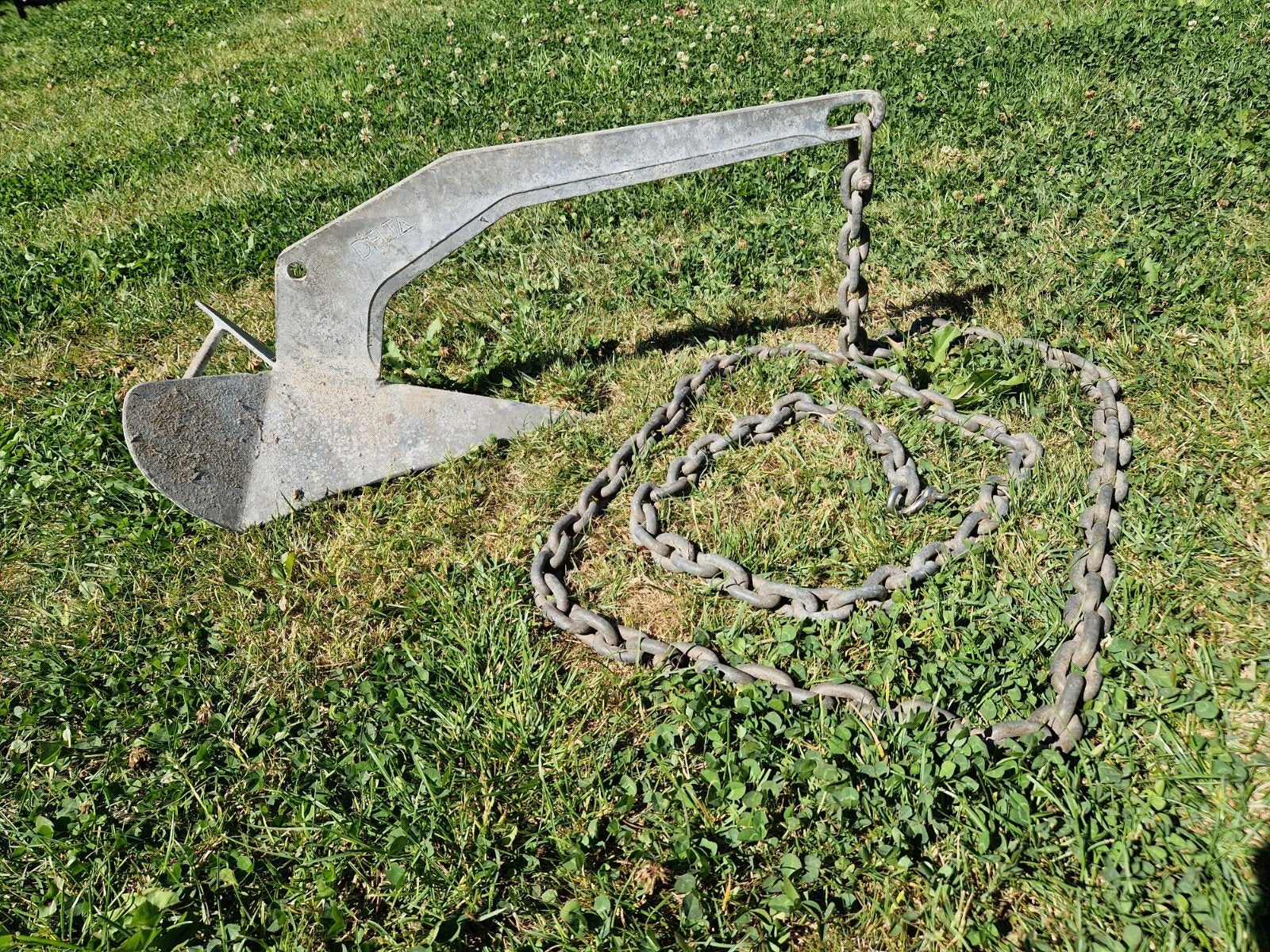Ploeganker 6,5 kg met ankerketting van 2,70 meter en 3,5 kg, Watersport en Boten, Ophalen of Verzenden, Gebruikt, Overige typen