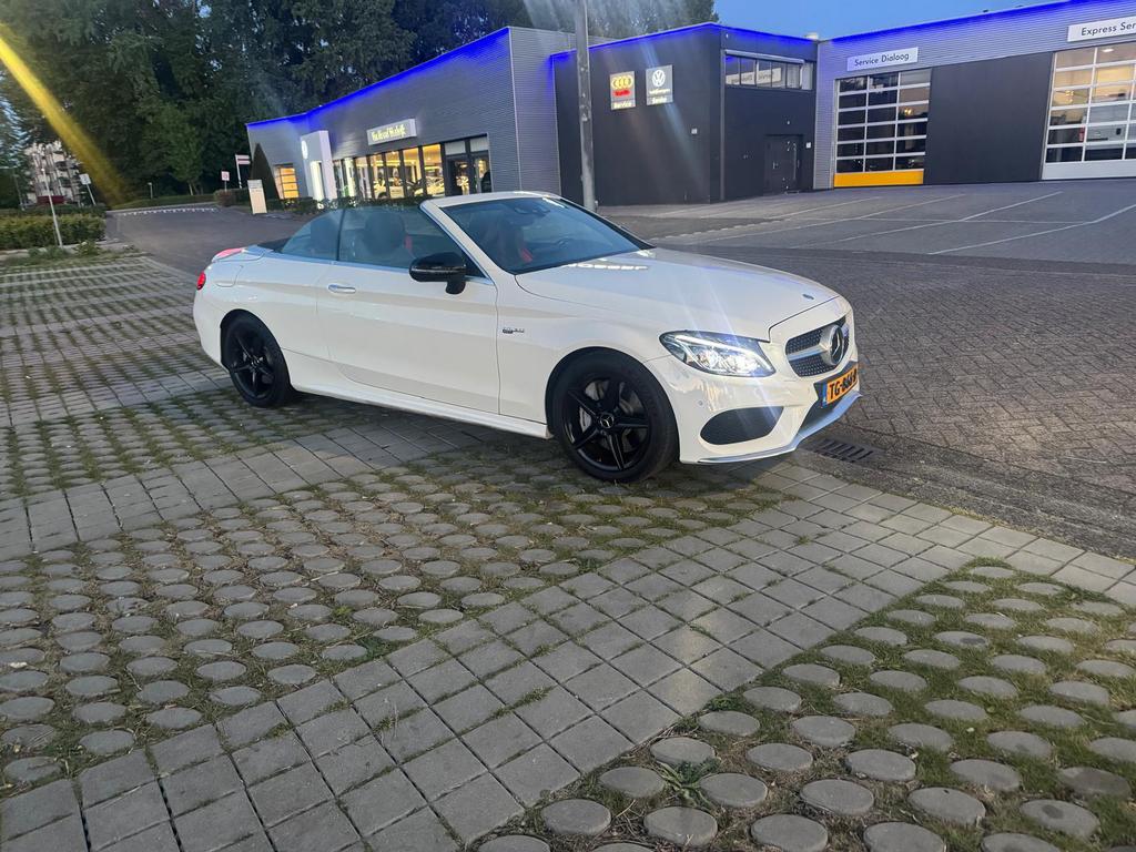 Mercedes-Benz C-Klasse C43 AMG 367pk 9G-TRONIC 4MATIC 2017, Auto diversen, Schadeauto's, Automaat, Benzine, Cabriolet, Wit, Ophalen of Verzenden