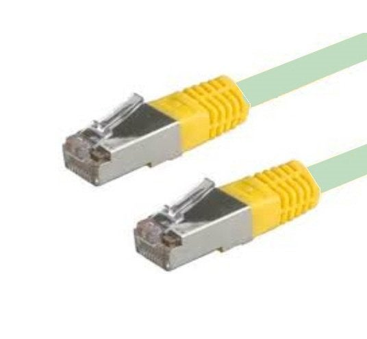 Cat 5E UTP Ethernetkabel 2,00 meter Grijs Gele Connectoren, Ophalen of Verzenden, Nieuw